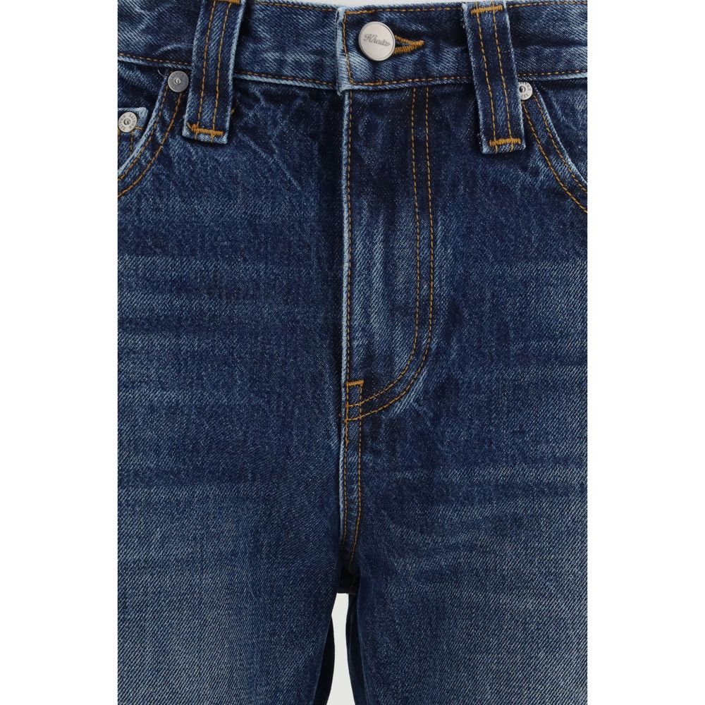 Khaite Blue Cotton High-Waisted Jean - Luxe Marca