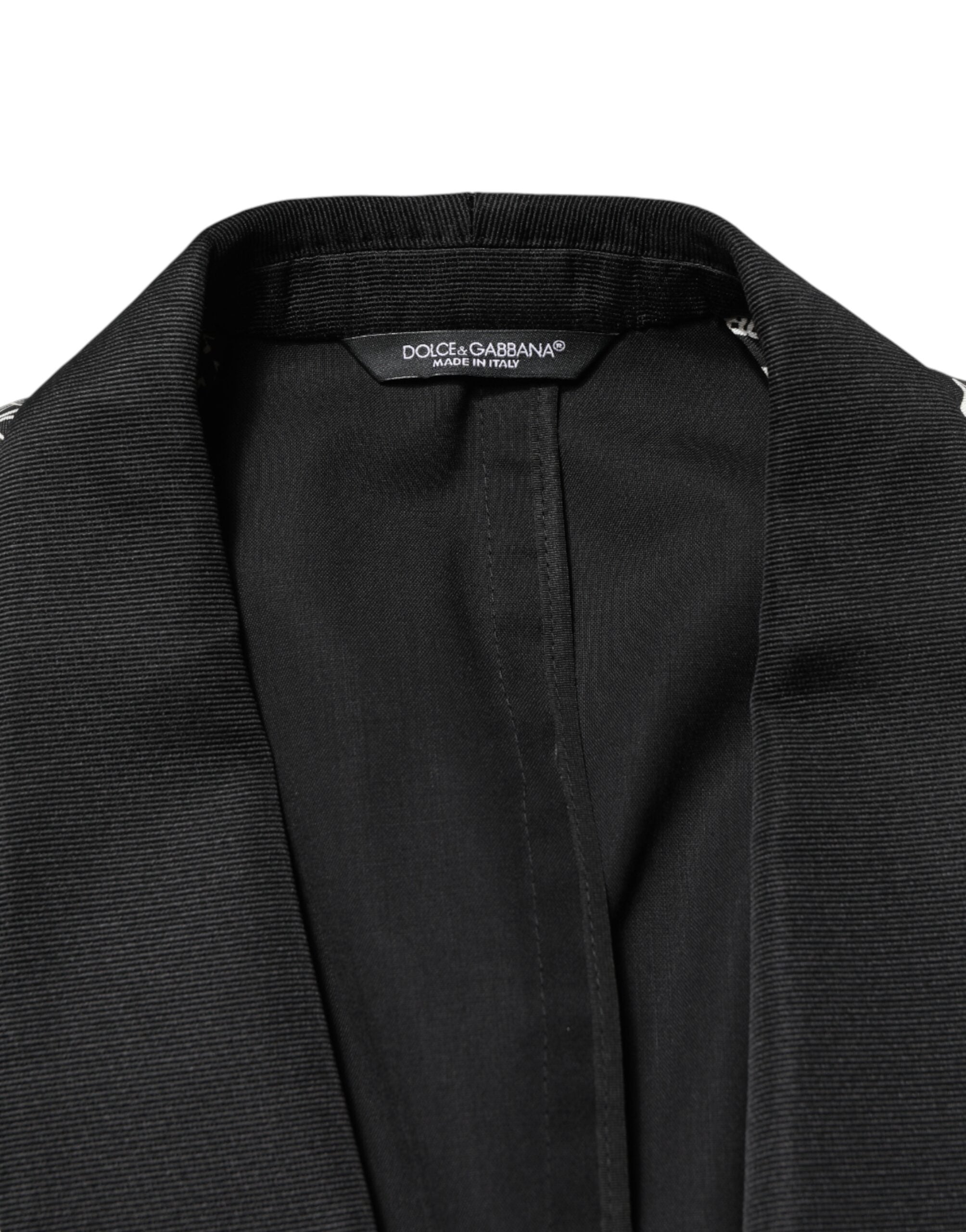 Dolce & Gabbana Black Jazz Club Silk Single Breasted Blazer