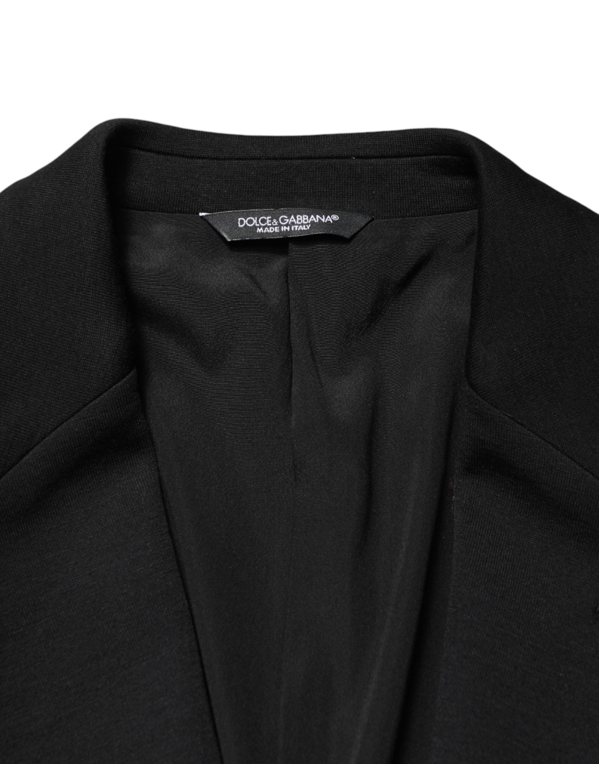 Dolce & Gabbana Black Wool Single Breasted 2 Button Blazer - Luxe Marca