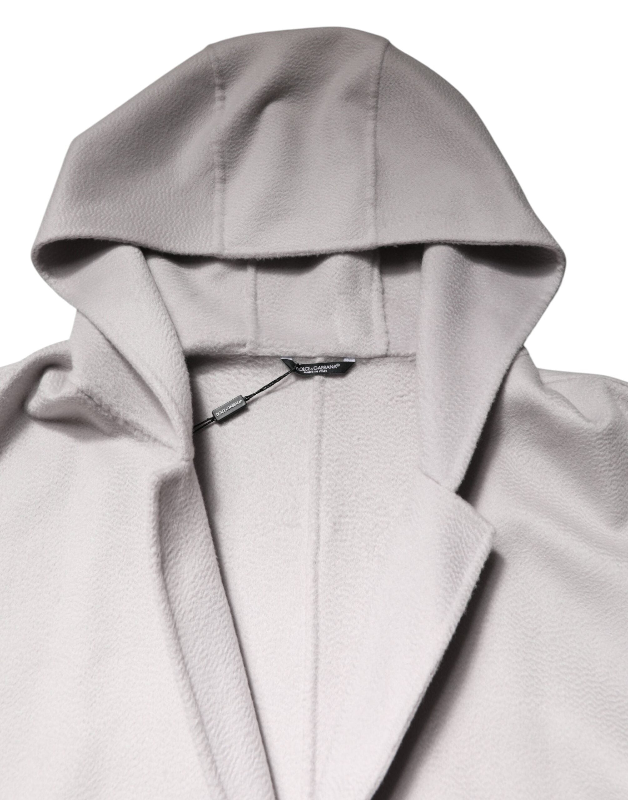 Dolce & Gabbana Off White Belted Long Trench Coat Men Jacket - Luxe Marca