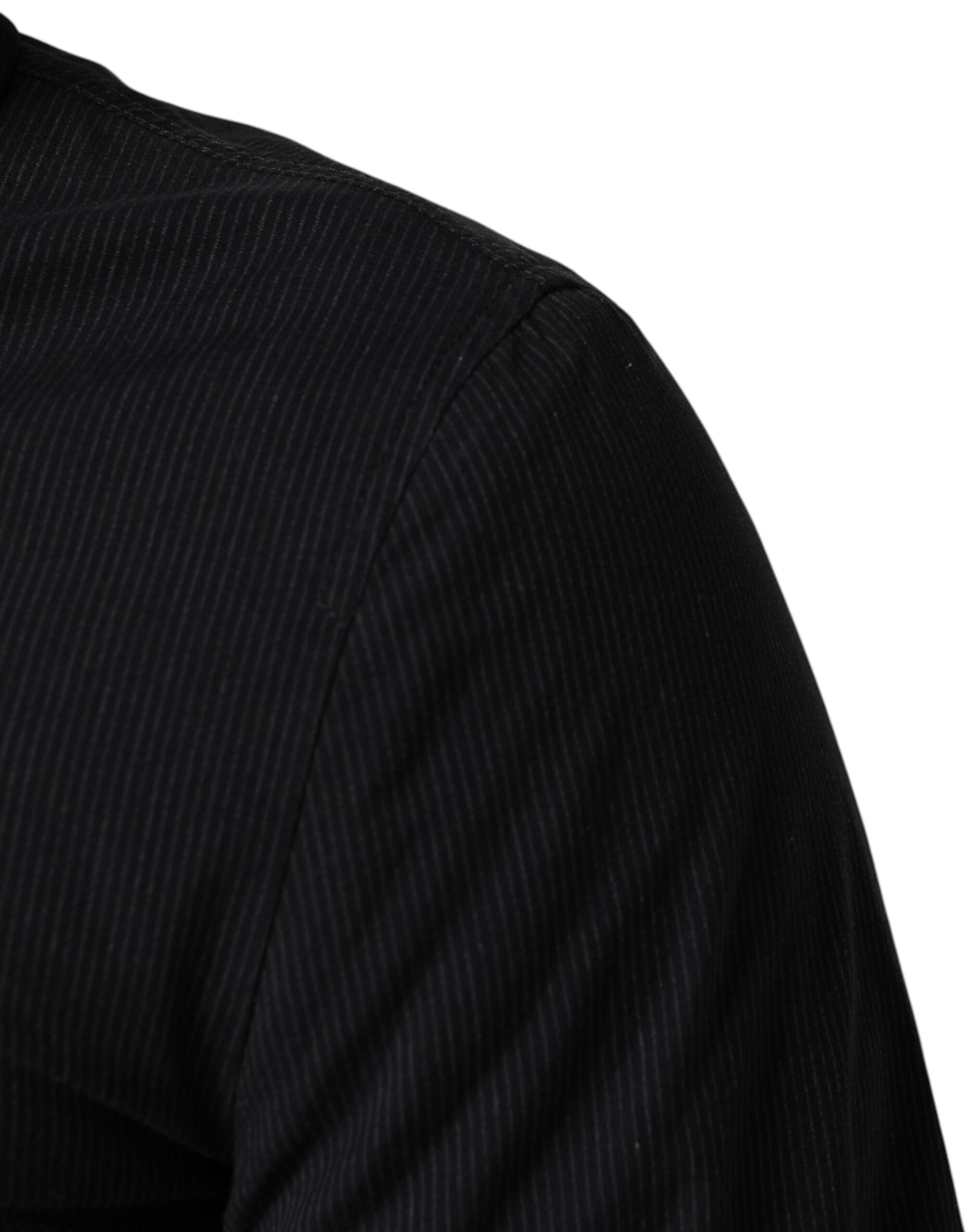 Dolce & Gabbana Dark Blue Cotton Full Zip Bomber Men Jacket - Luxe Marca