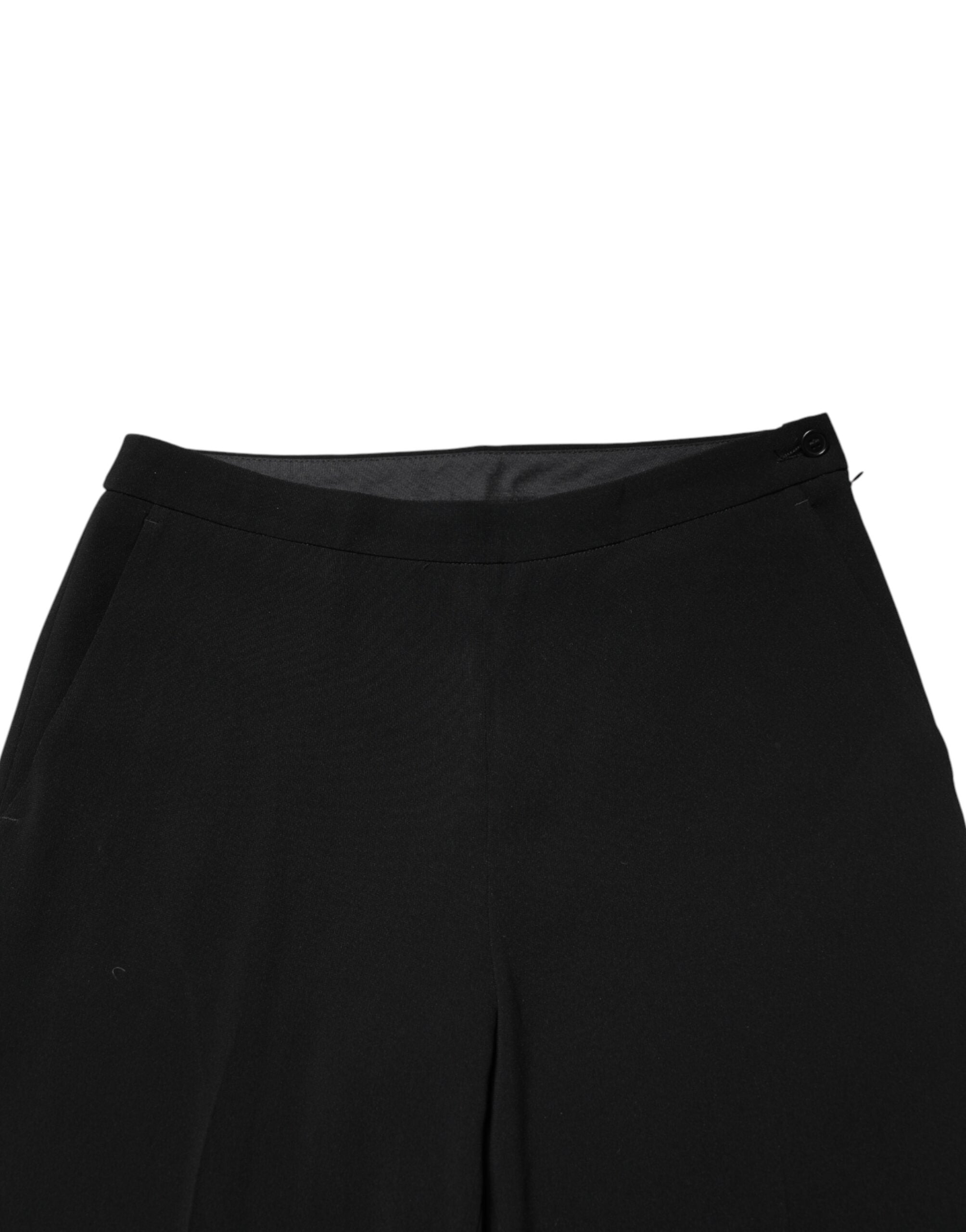 Aspesi Black High Waist Zip Straight Chino Trouser Pants - Luxe Marca