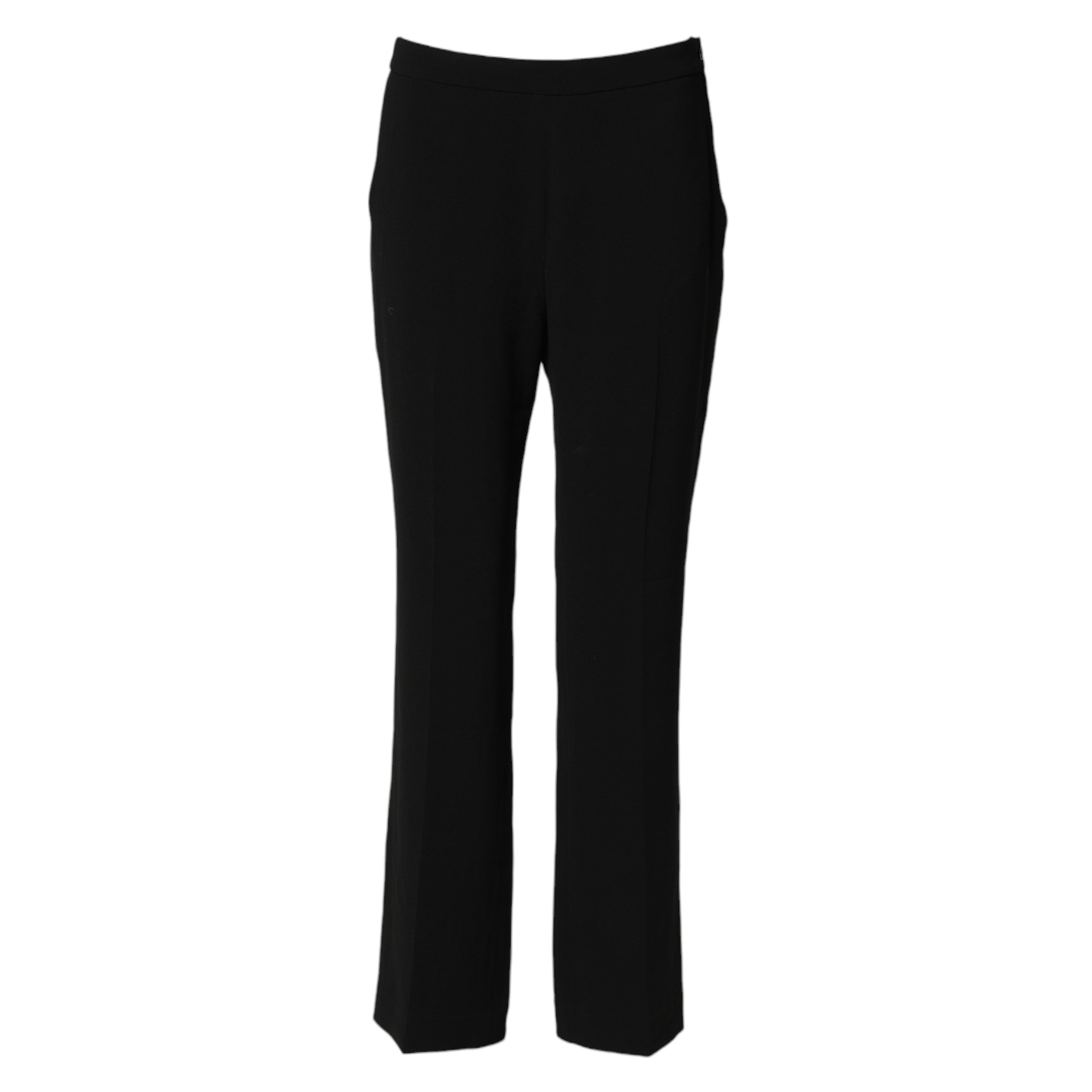Aspesi Black High Waist Zip Straight Chino Trouser Pants - Luxe Marca
