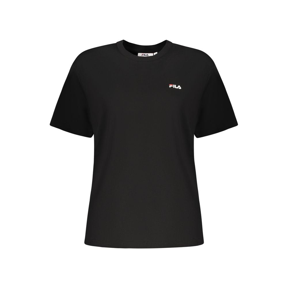 Fila Black Cotton Women T-Shirt