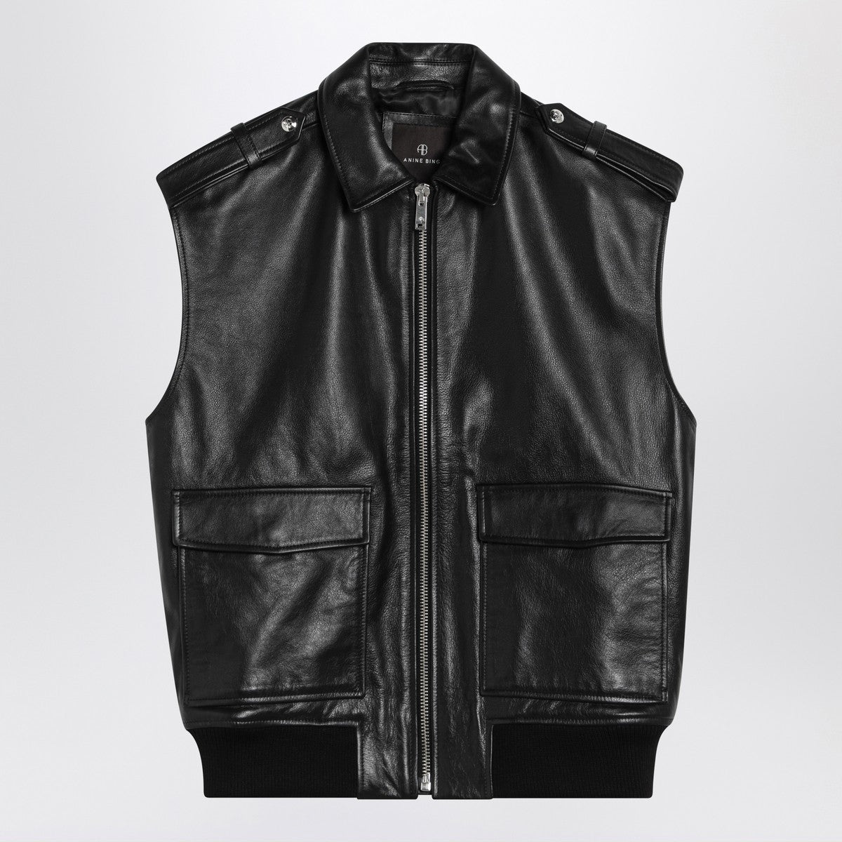 ANINE BING ANINE BING Sonnie black leather gilet