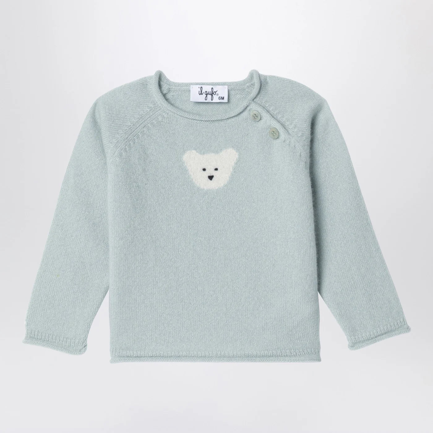 Il Gufo Light green wool pullover