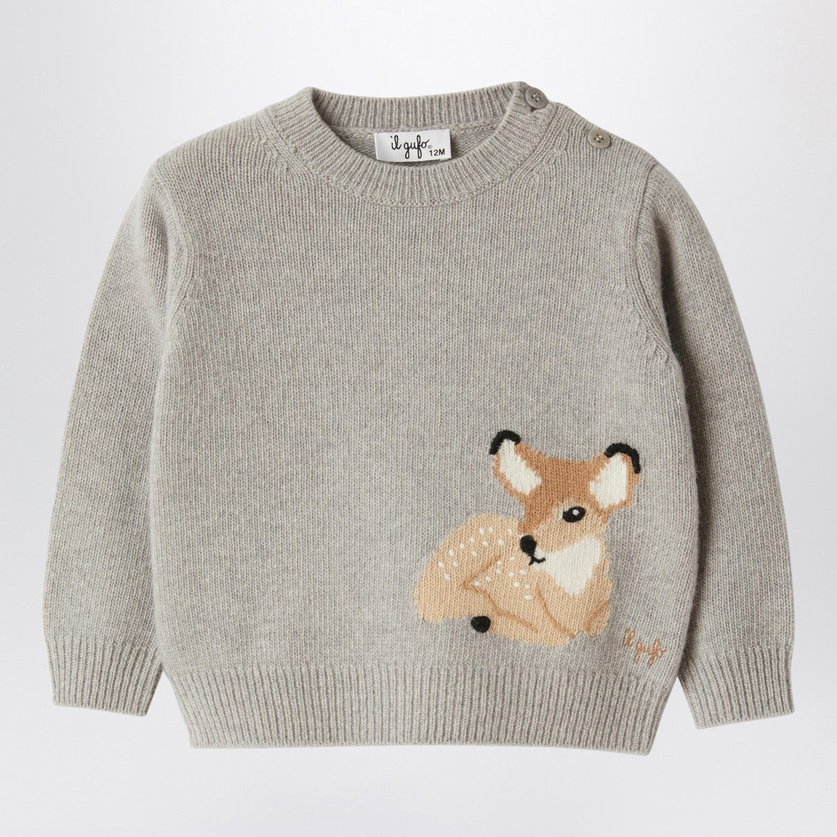 Il Gufo Il Gufo Grey mélange wool jumper
