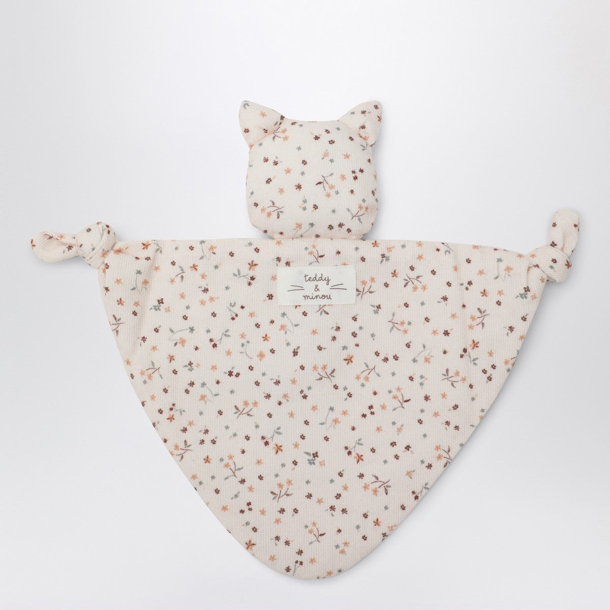 Teddy & Minou Teddy & Minou Cream floral doudou with kitten