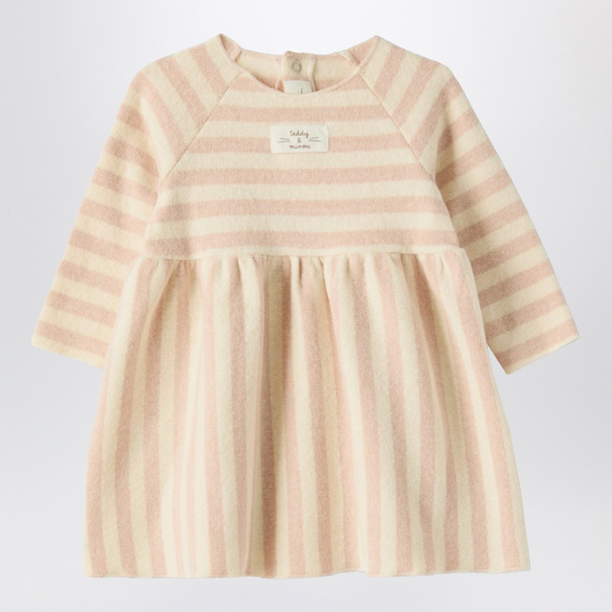 Teddy & Minou Teddy & Minou Pink striped cotton-blend dress