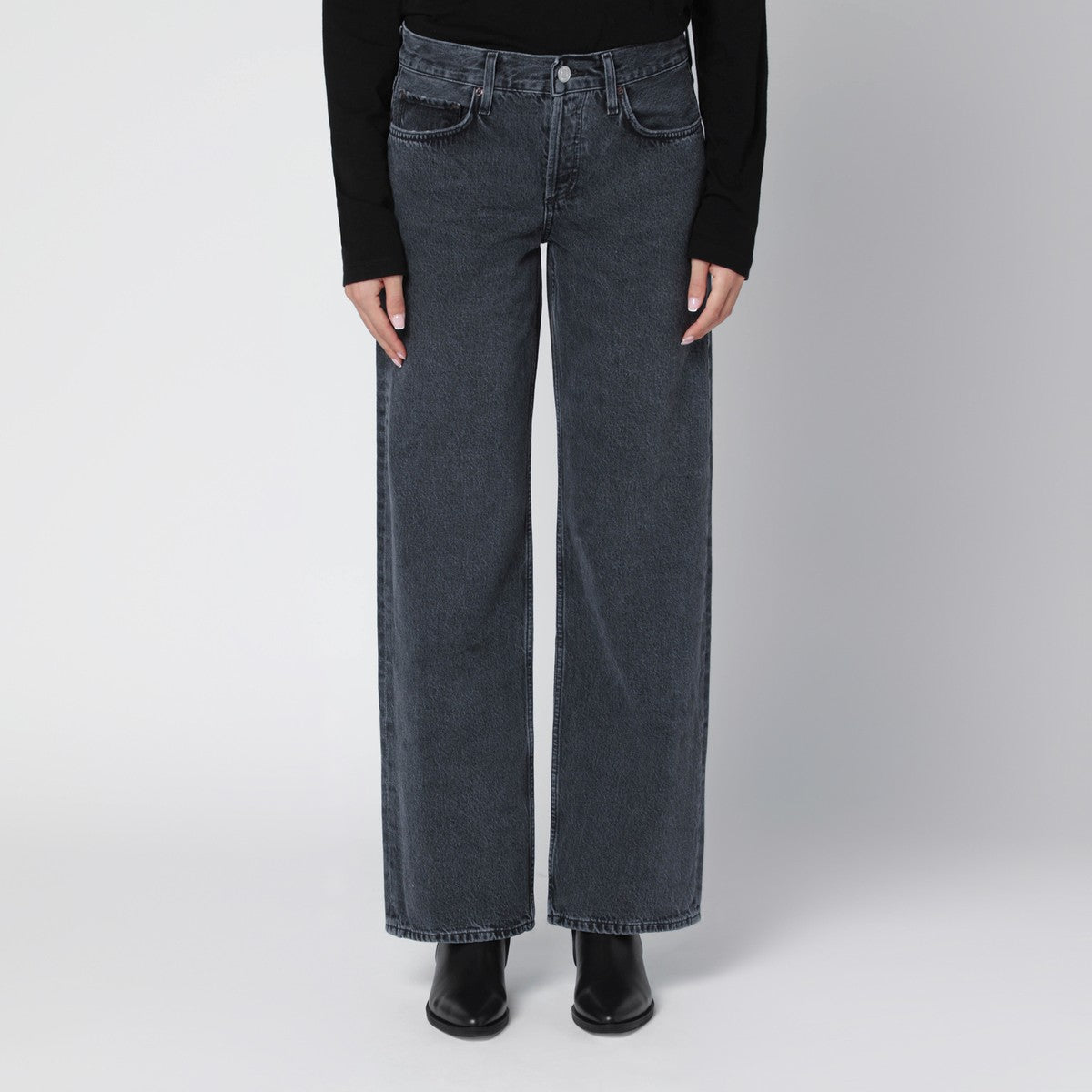 Agolde AGOLDE Black faded-effect jeans