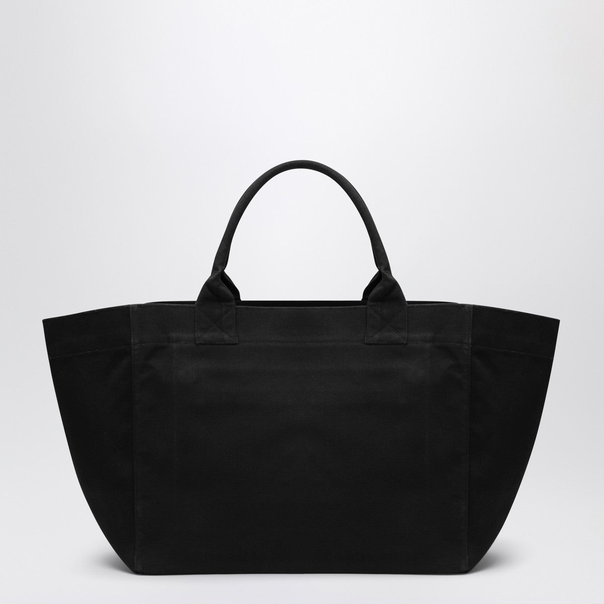 Ganni GANNI XXL black canvas tote bag