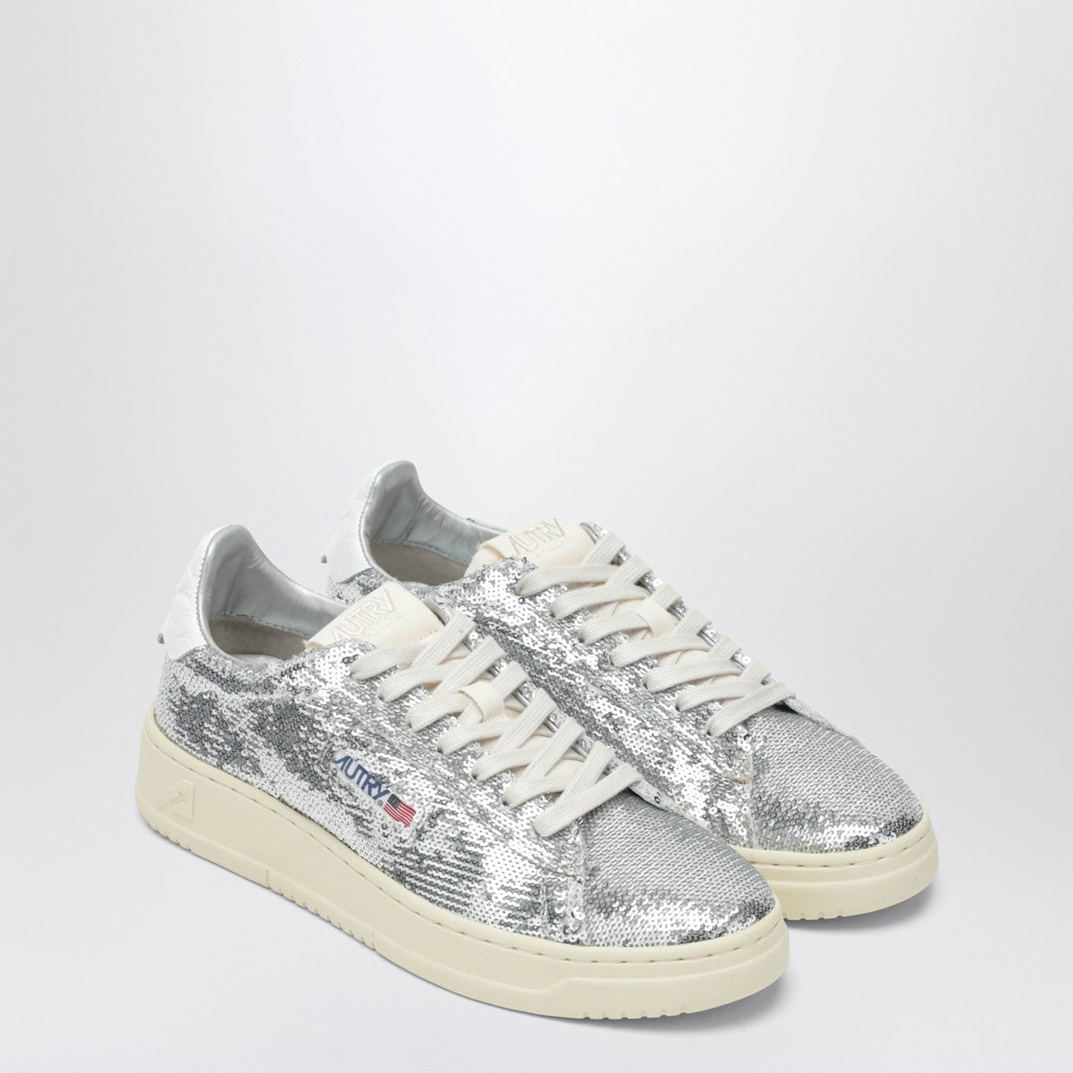Autry AUTRY Dallas Sparkling sneakers in grey/white sequins