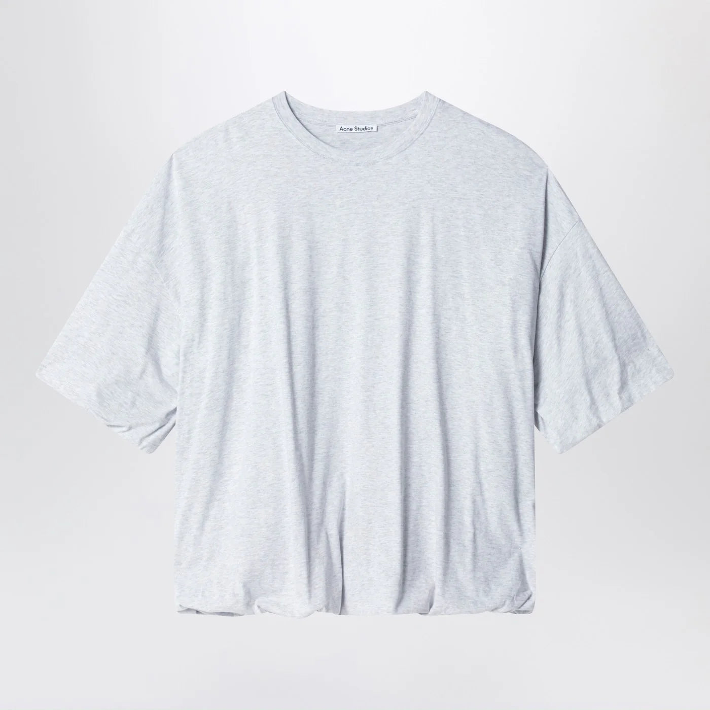 Acne Studios Gathered logo T-shirt Grey Melange