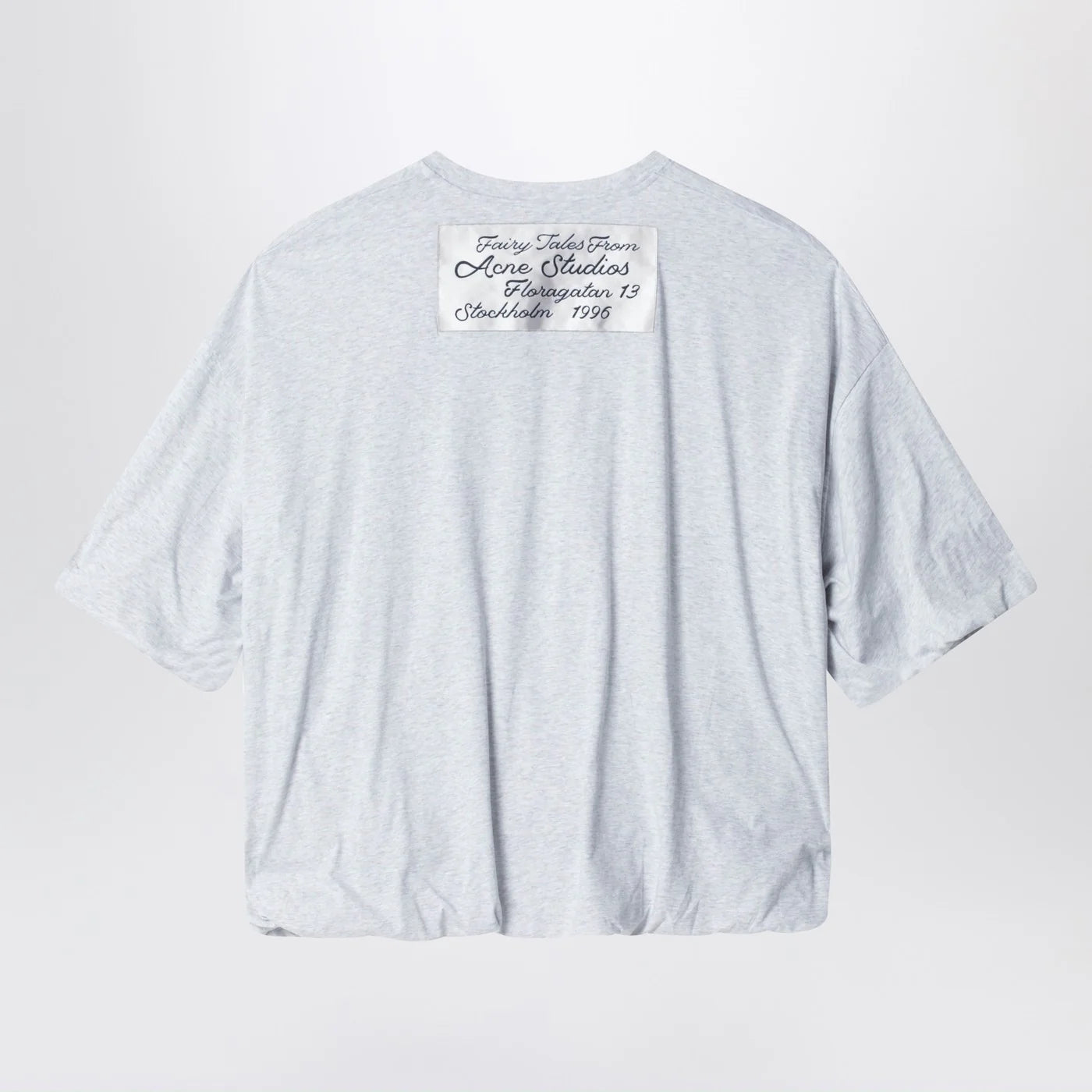 Acne Studios Gathered logo T-shirt Grey Melange
