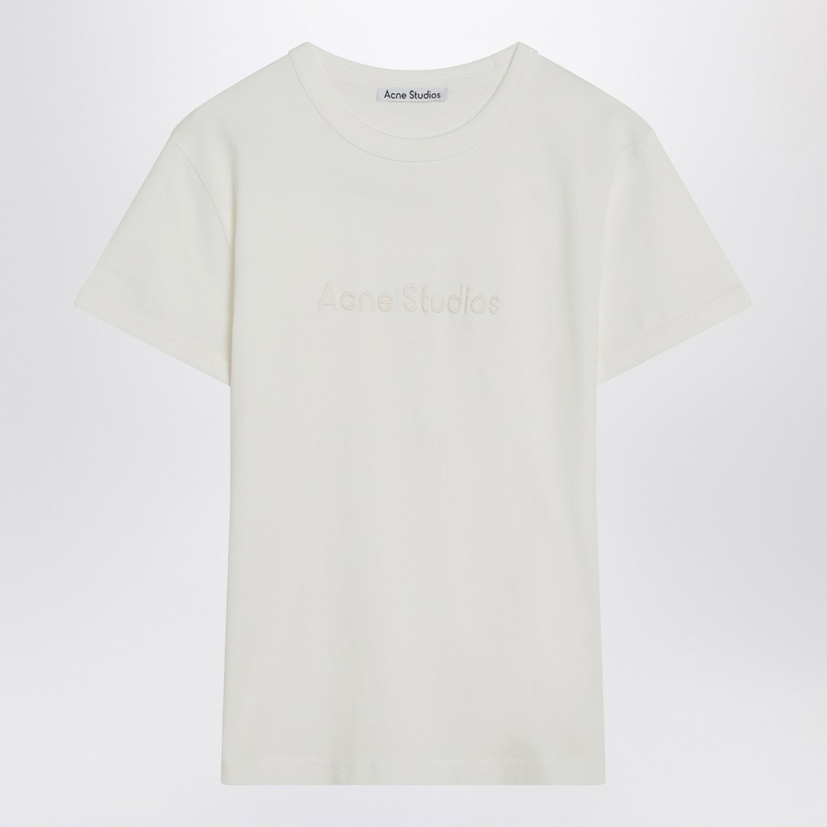 Acne Studios Acne Studios White cotton T-shirt with logo