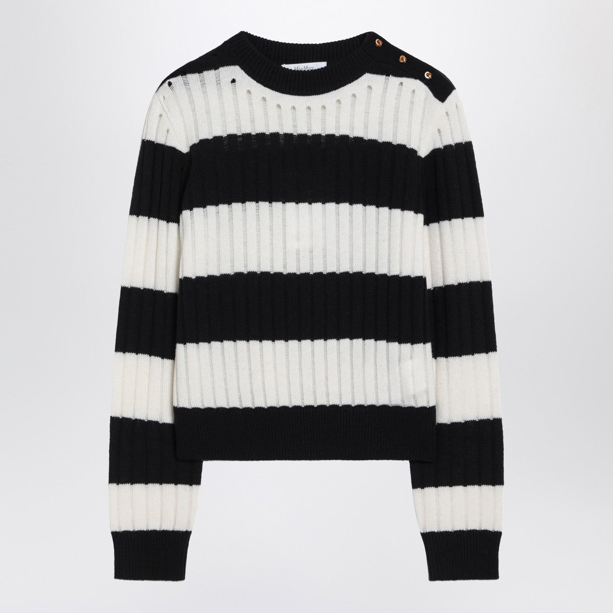 Max Mara Max Mara Striped crop sweater in wool and cashmere