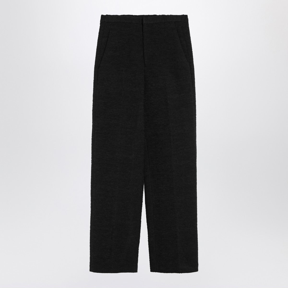 LouLou De Saison LouLou De Saison Black straight bouclé trousers