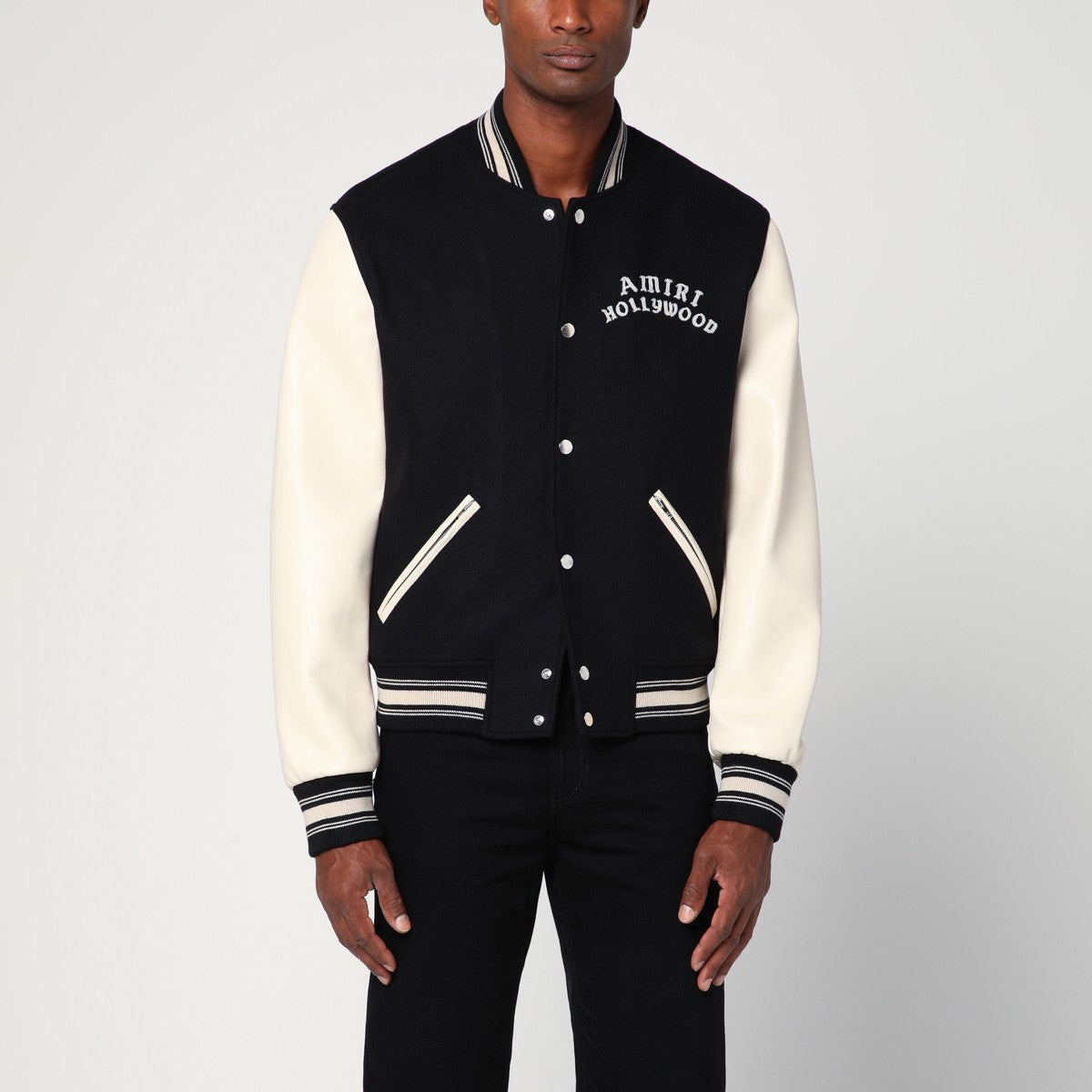Amiri AMIRI Black/ivory wool blend bomber jacket