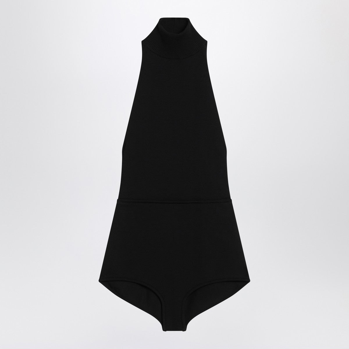 Max Mara Max Mara Black turtleneck bodysuit in viscose crêpe