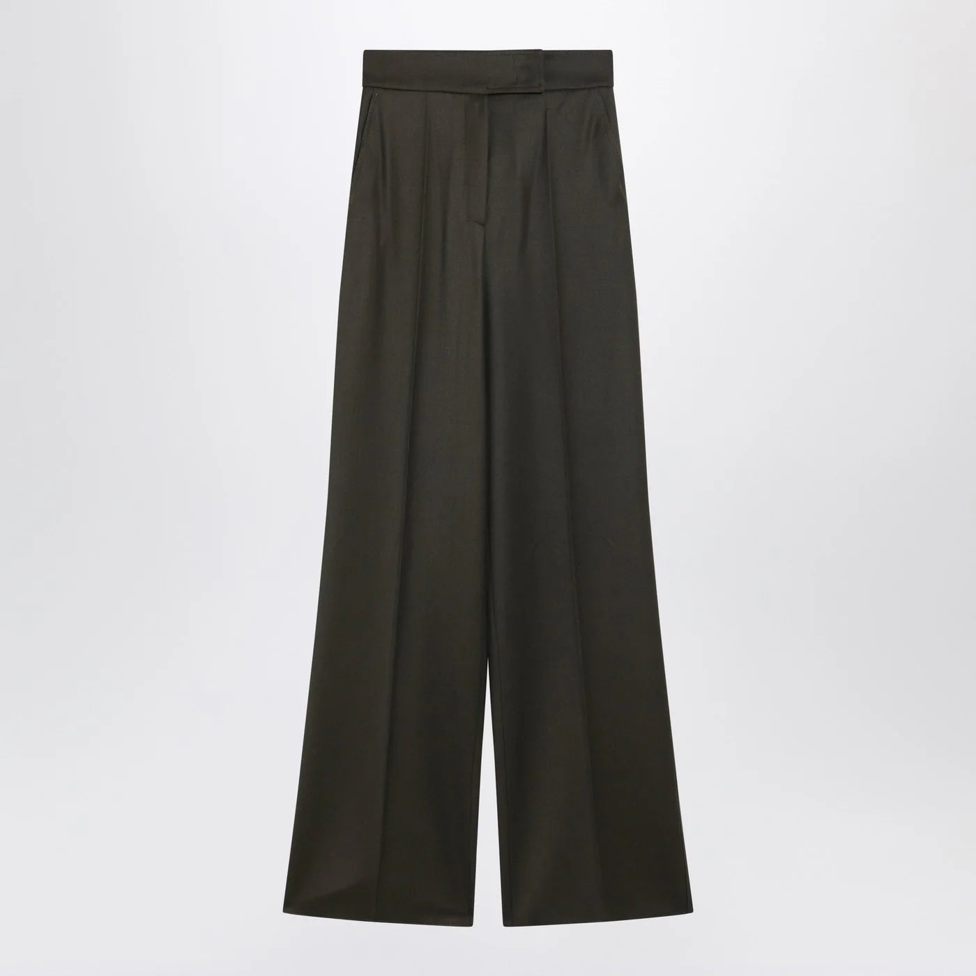 Max Mara Max Mara Moss green wide-leg wool trousers