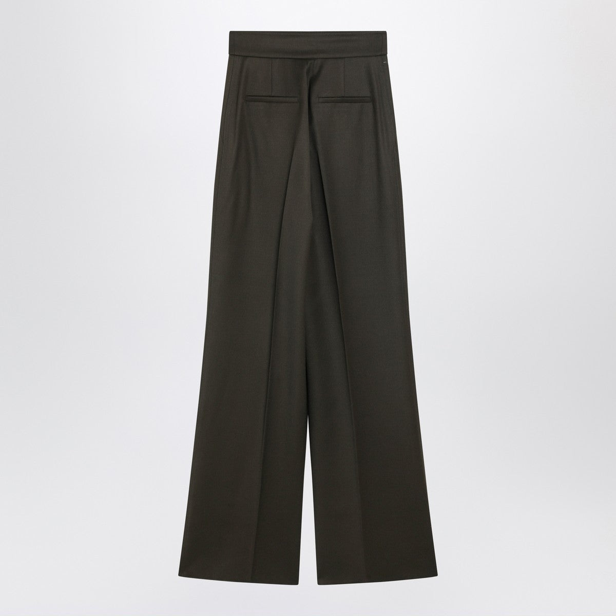 Max Mara Max Mara Moss green wide-leg wool trousers