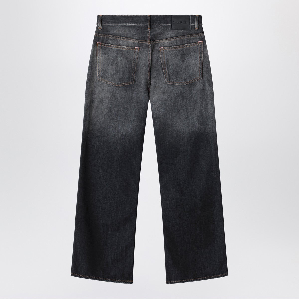 Acne Studios 2021M black faded jeans with paint splatters