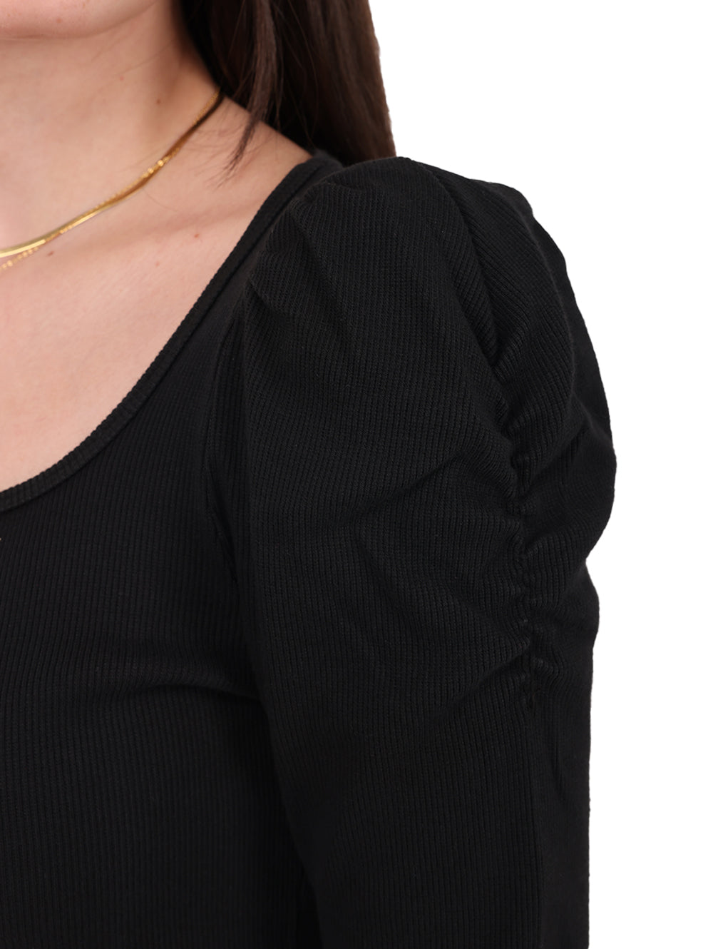 Sallure square neck puff sleeve detail