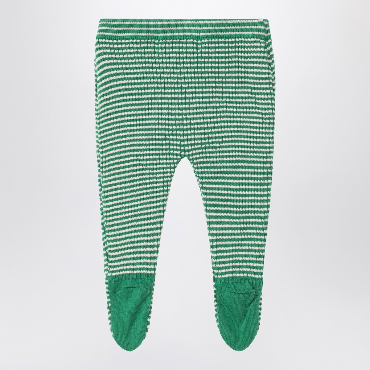 Bobo Choses Bobo Choses Green/white Race Car footed leggings