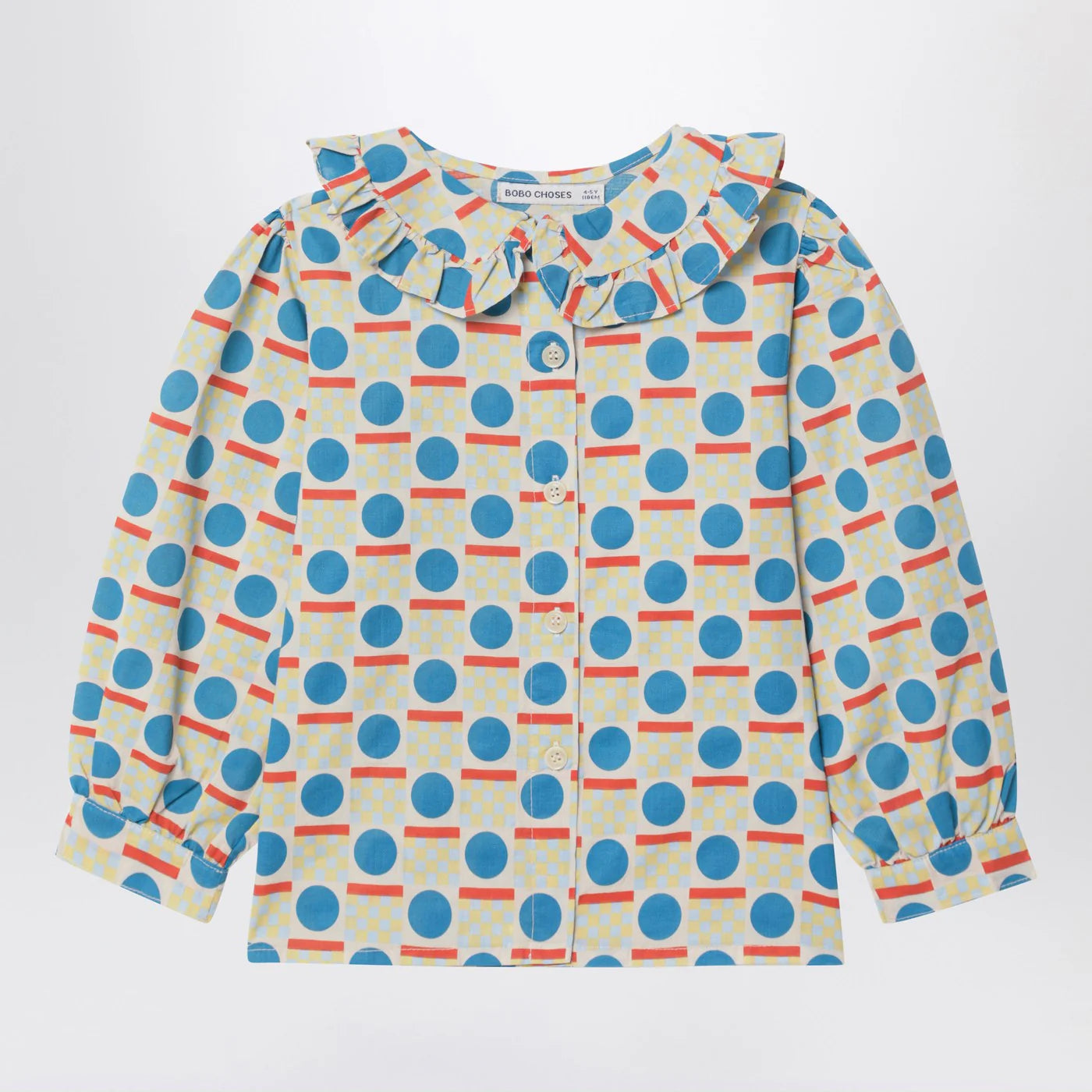 Bobo Choses Cotton blouse with geometric patterns