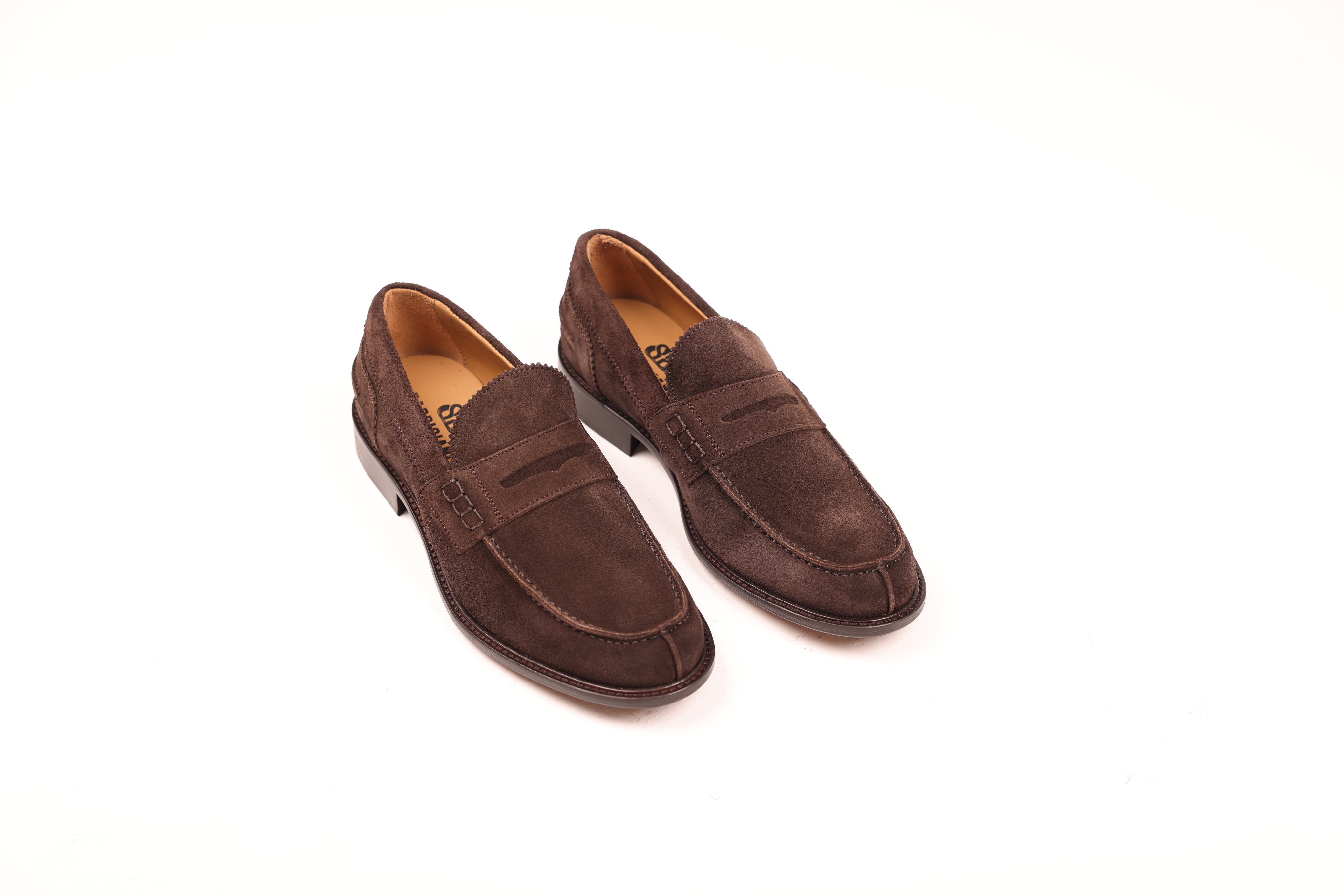 Bardigiani dark brown men’s loafers front pair view