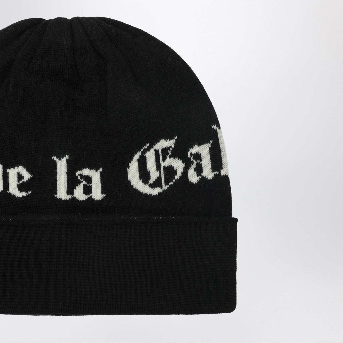 Gallery Dept. Gallery Dept. Black wool beanie with logo intarsia