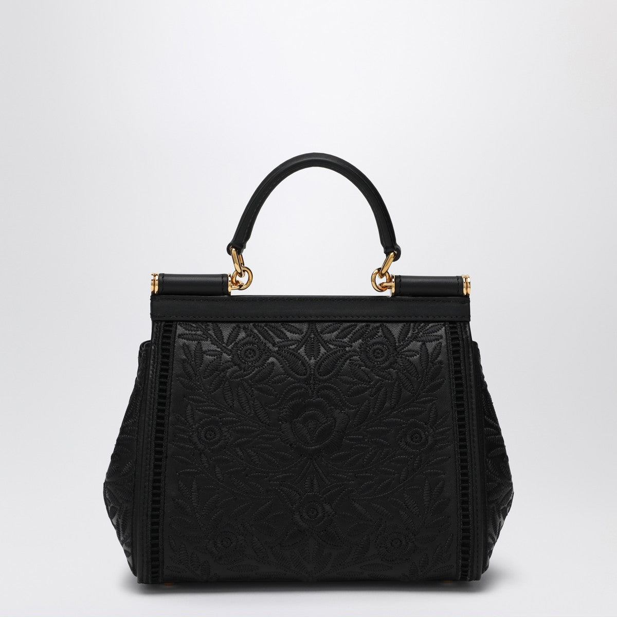 Dolce & Gabbana Dolce & Gabbana Dolce&Gabbana Black embroidered handbag Sicily medium
