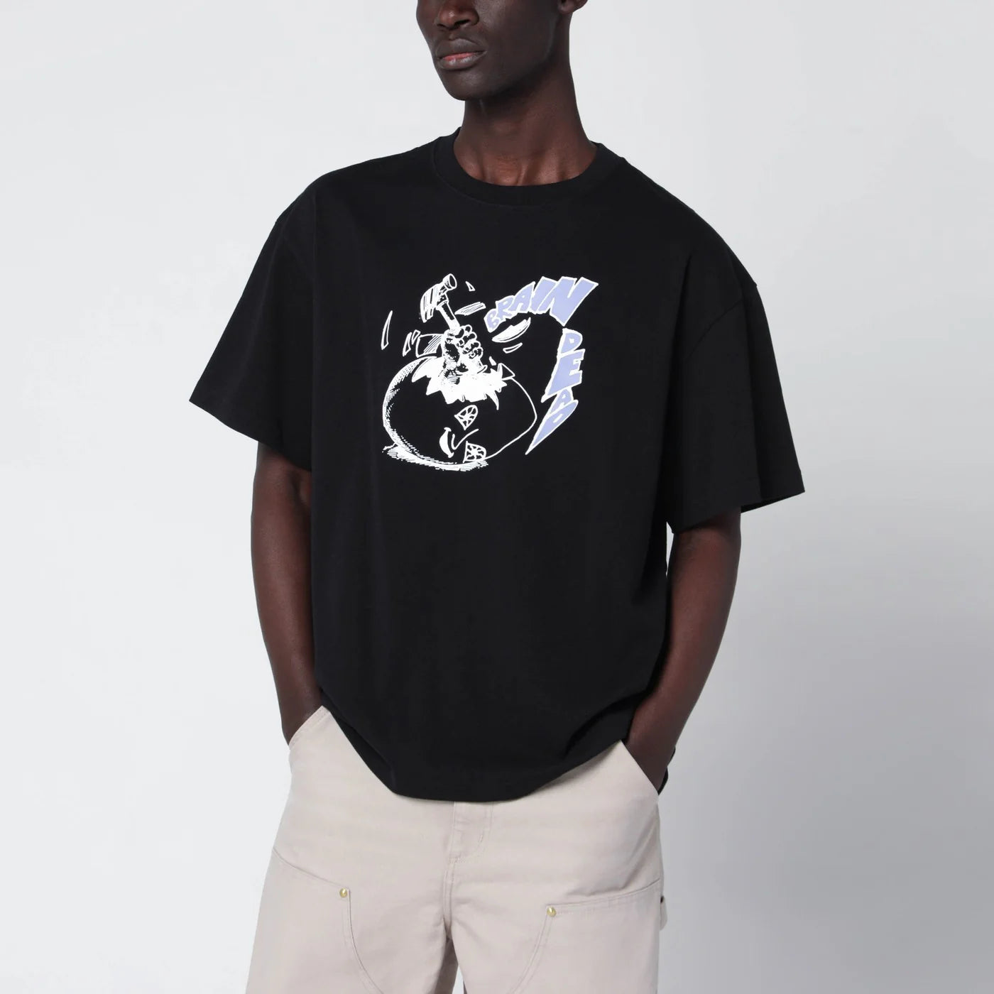 Brain Dead Black T-shirt with logo print