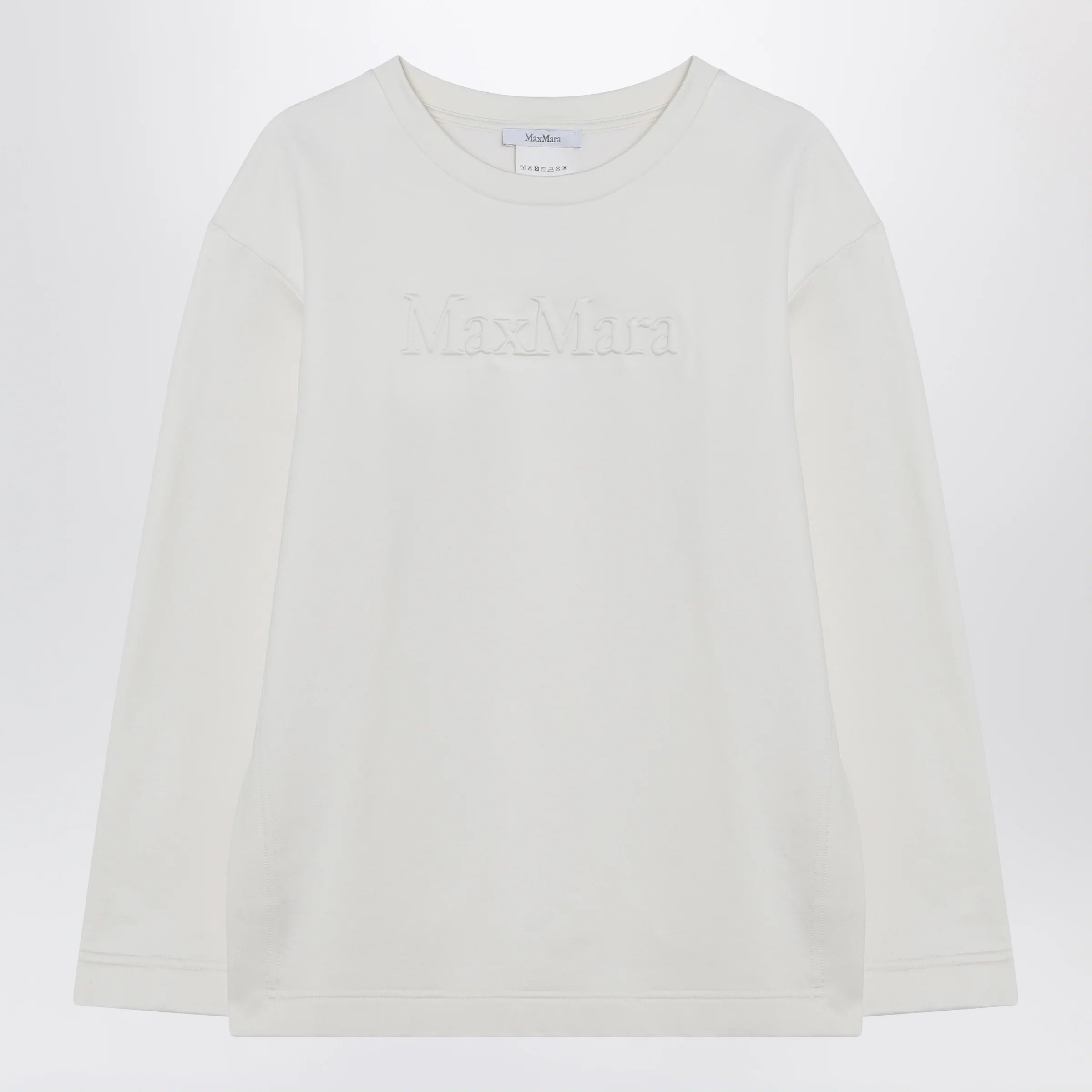 Max Mara White sweatshirt in silk blend