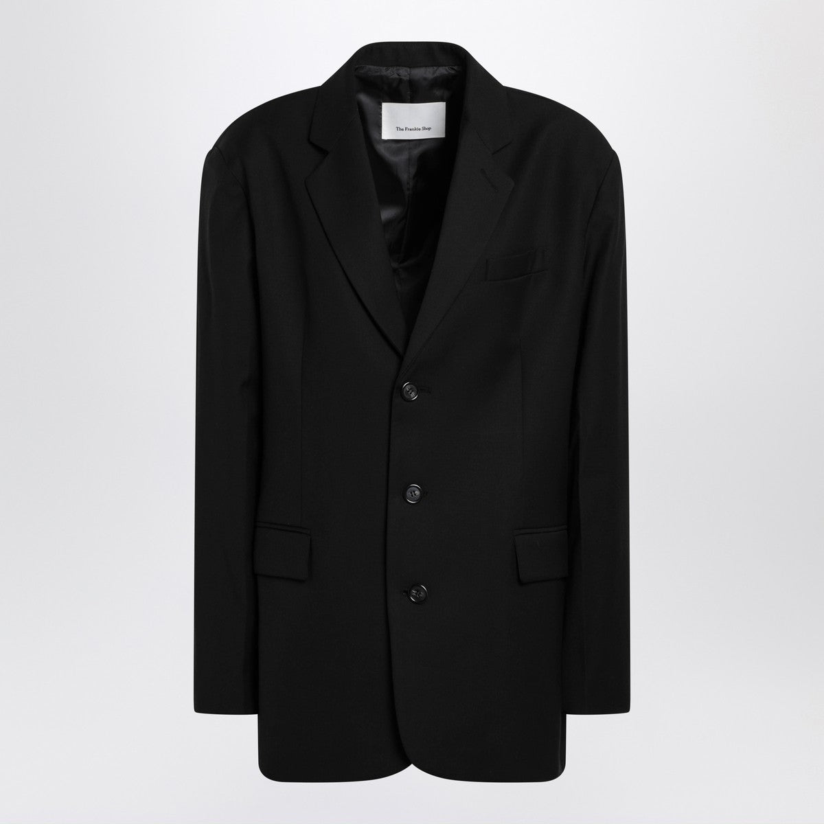 The Frankie Shop Black oversized single-breasted Gelso jacket