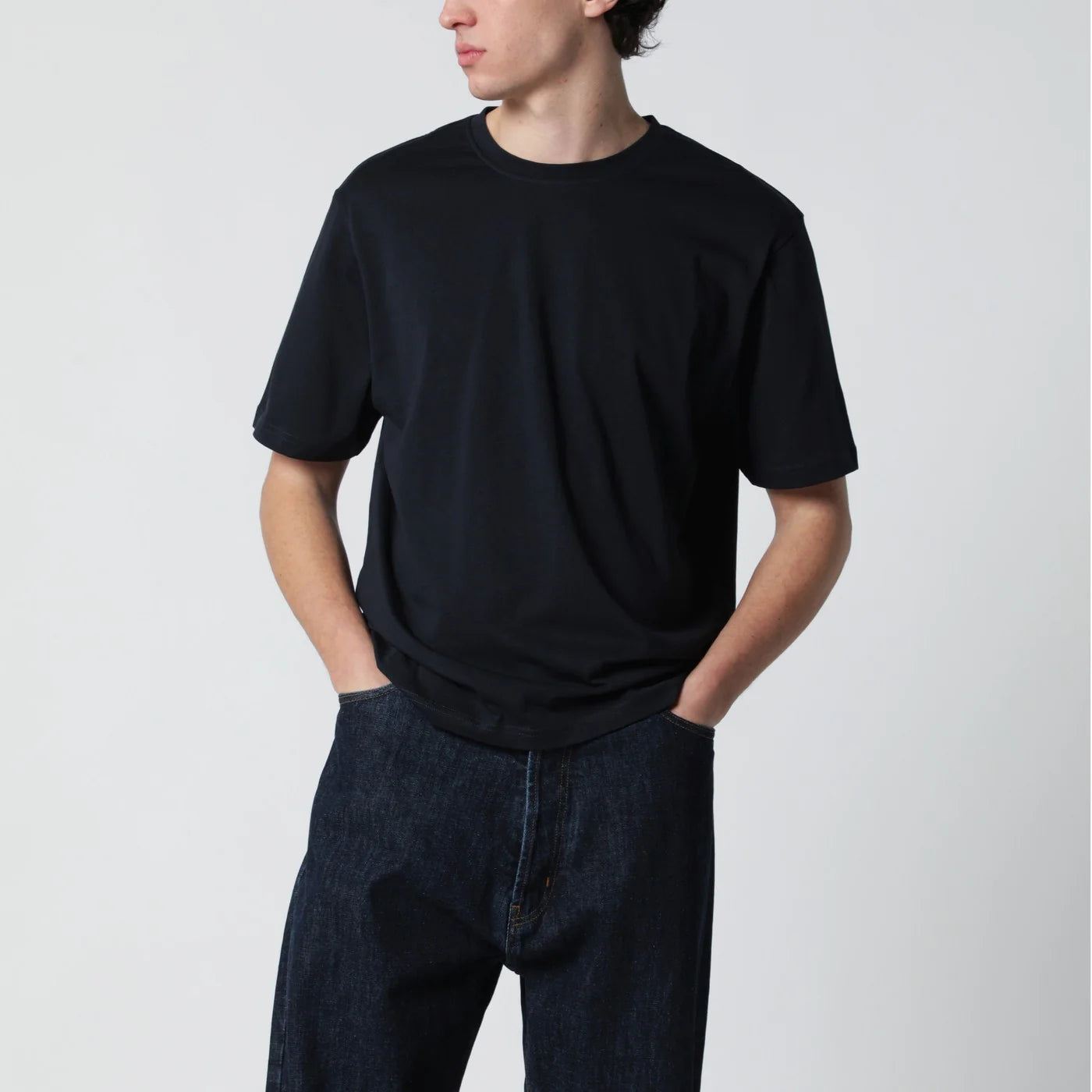 STUDIO NICHOLSON Bric T-shirt blue regular fit