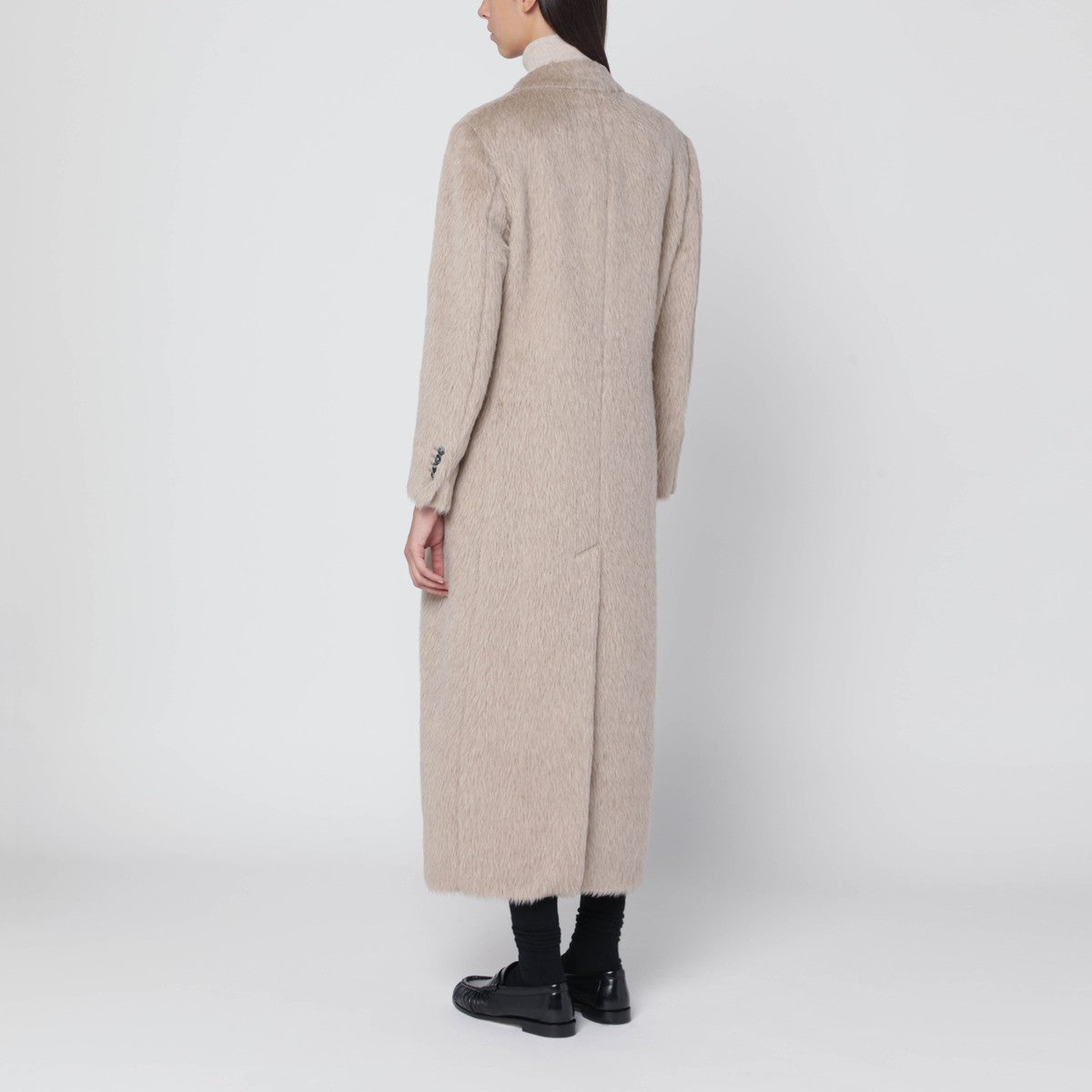 Tagliatore Tagliatore Beige double-breasted coat in wool blend