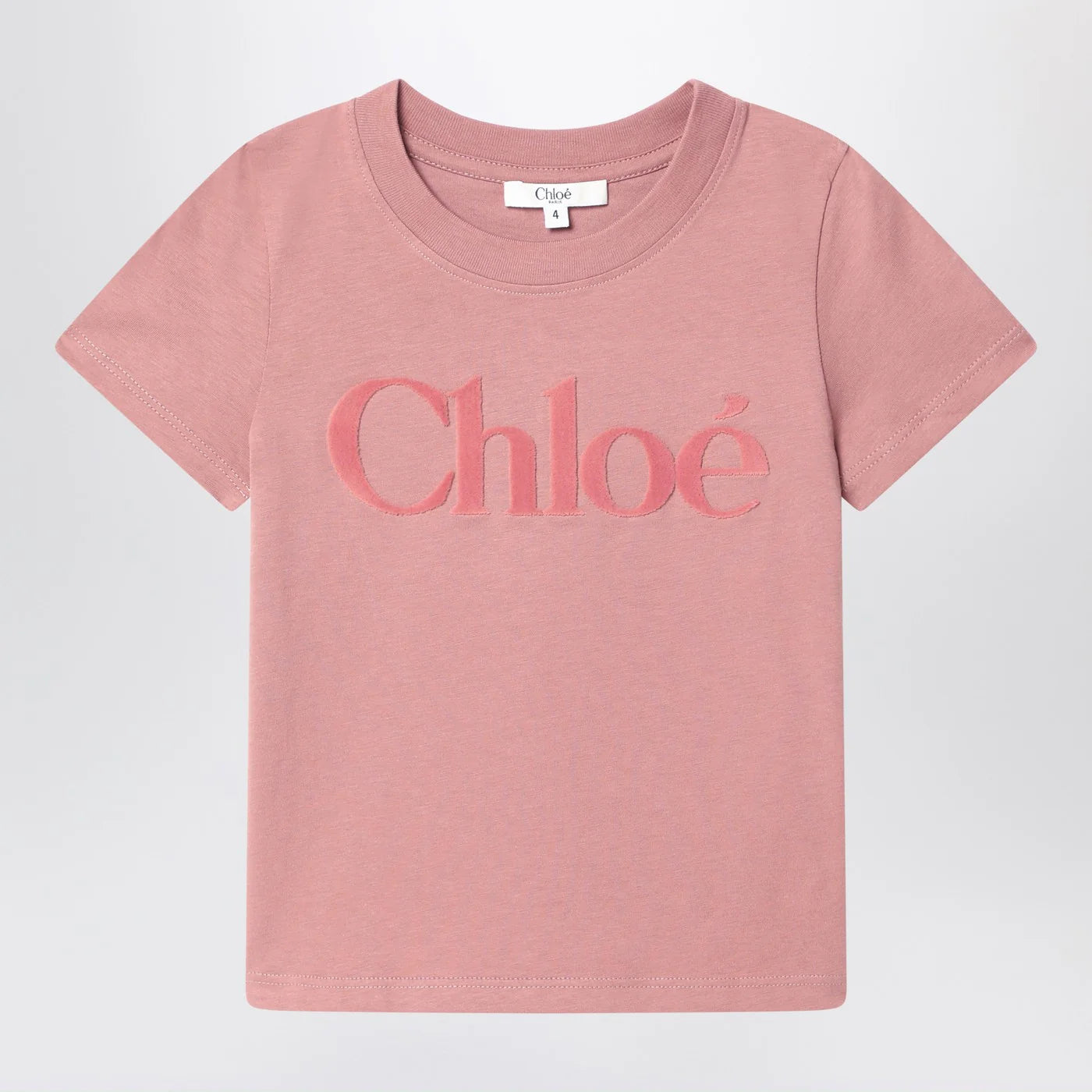 Chloé Pink cotton T-shirt with logo