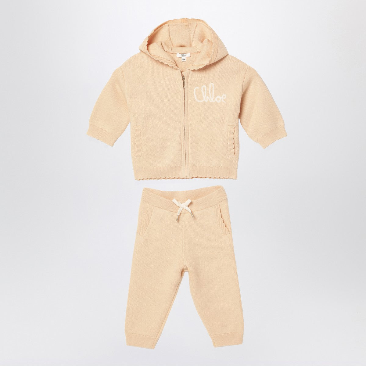 Chloé Chloé Beige hoodie and pants set