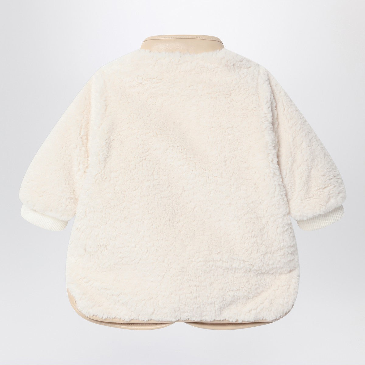 Chloé Chloé White shearling-effect jacket