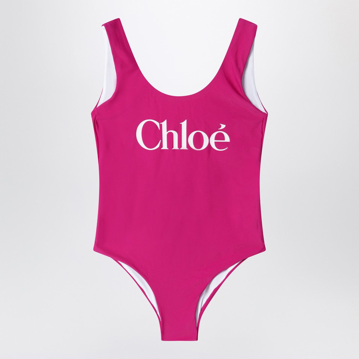 Chloé Fuchsia swimsuit with logo