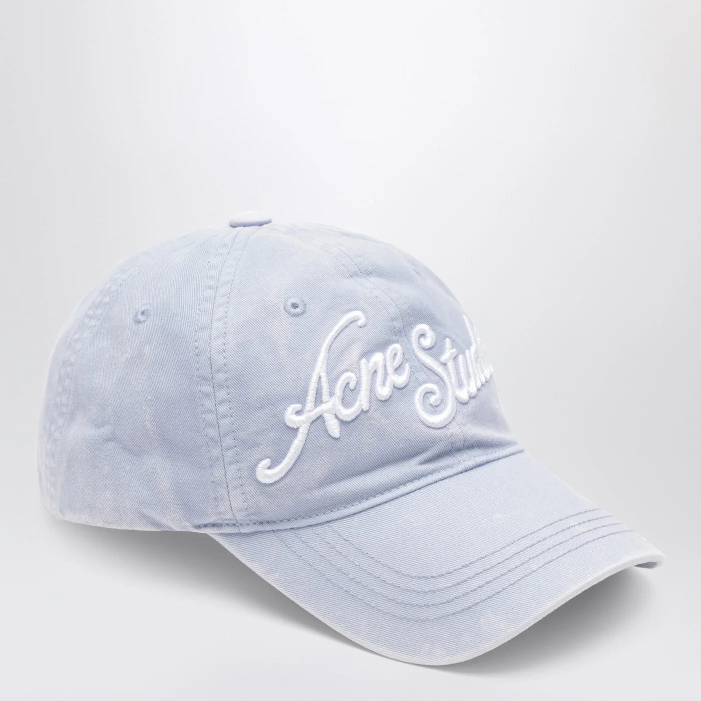Acne Studios Faded light blue baseball cap with logo