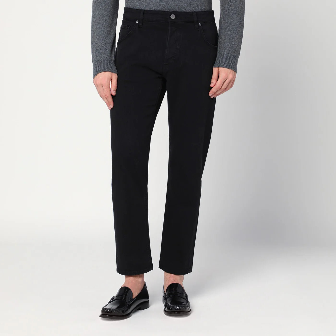 PT Torino Denim Black cotton trousers