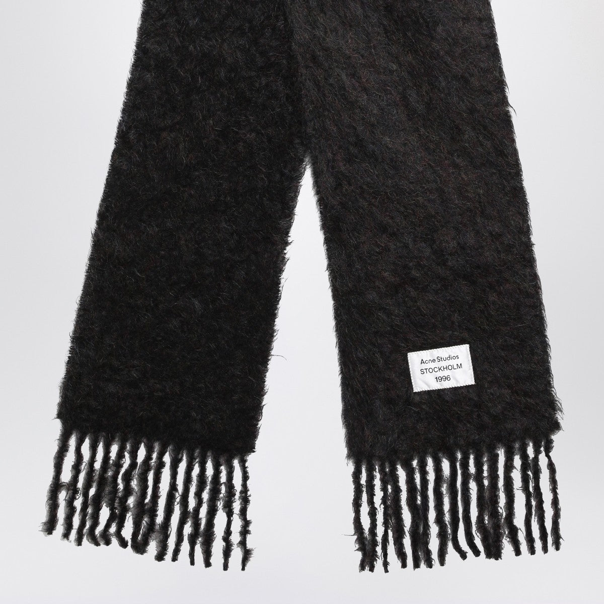 Acne Studios Acne Studios Black wool scarf with logo