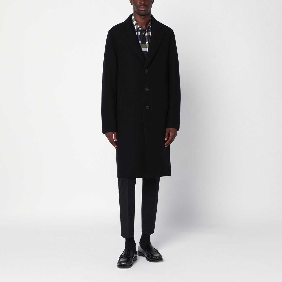 Harris Wharf London Harris Wharf London Black single-breasted wool coat