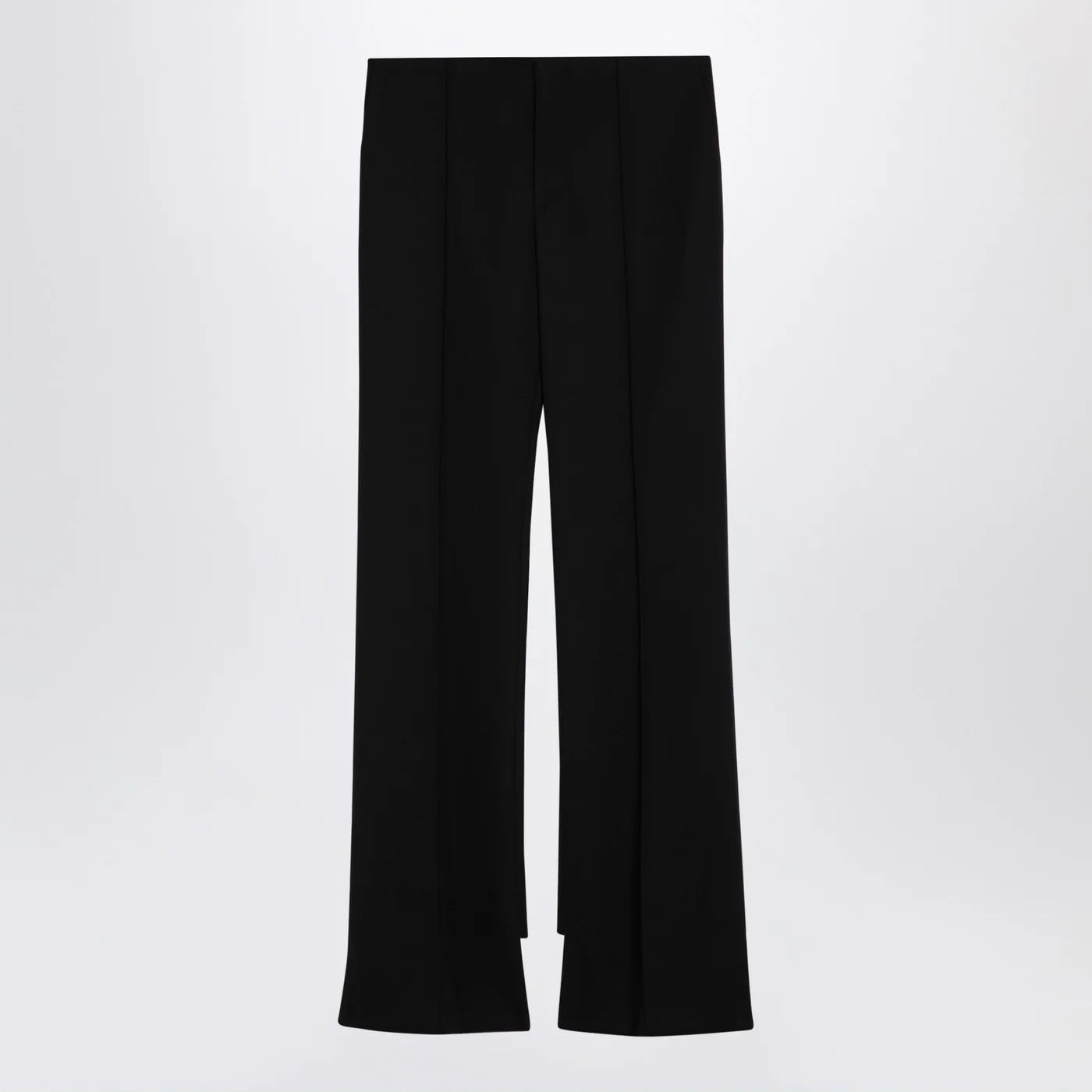 Chloé Black asymmetrical wool trousers