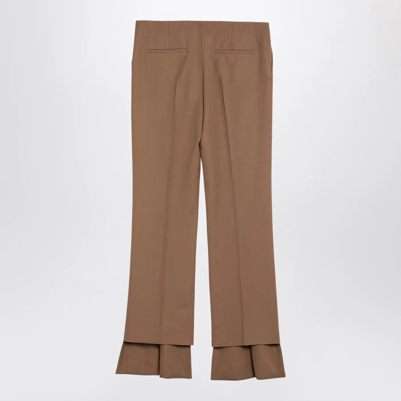 Chloé Beige asymmetrical wool trousers