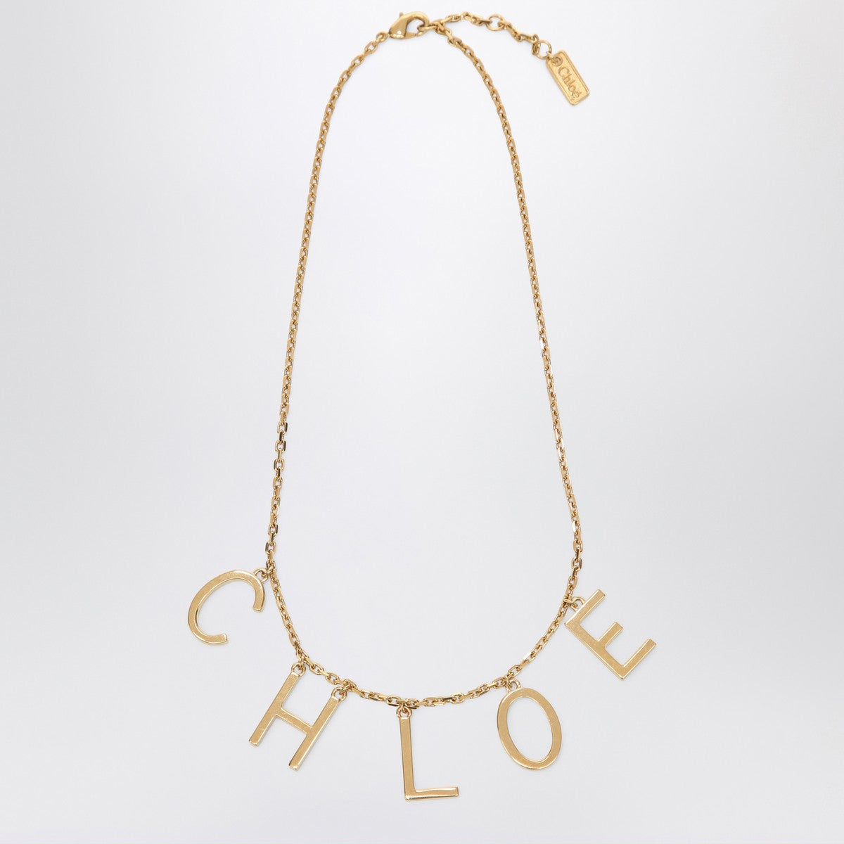 Chloé Chloé Letters necklace in Vintage Gold brass