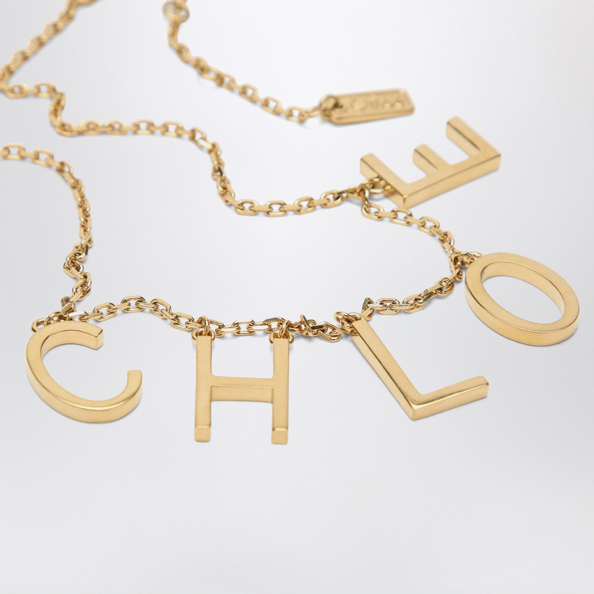 Chloé Chloé Letters necklace in Vintage Gold brass