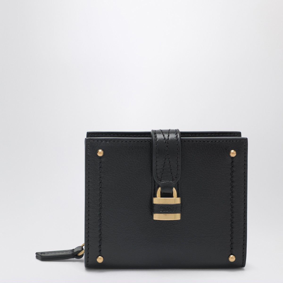 Chloé Chloé Paddington square wallet in black leather